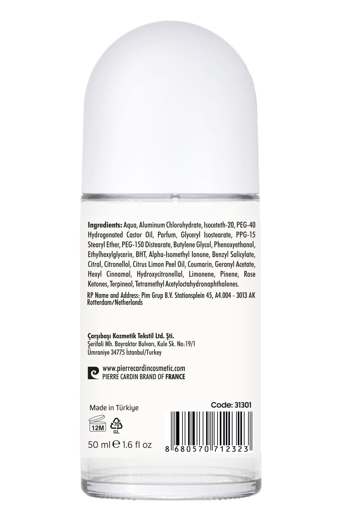 pierre cardin roll on kadın deodorant ter kokusu Önleyici leke bırakmayan 48 saat anti perspirant koruma – rythm of life hayatın ritmi 50 ml