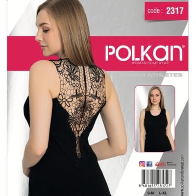 Polkan Sırtı Desenli Atlet