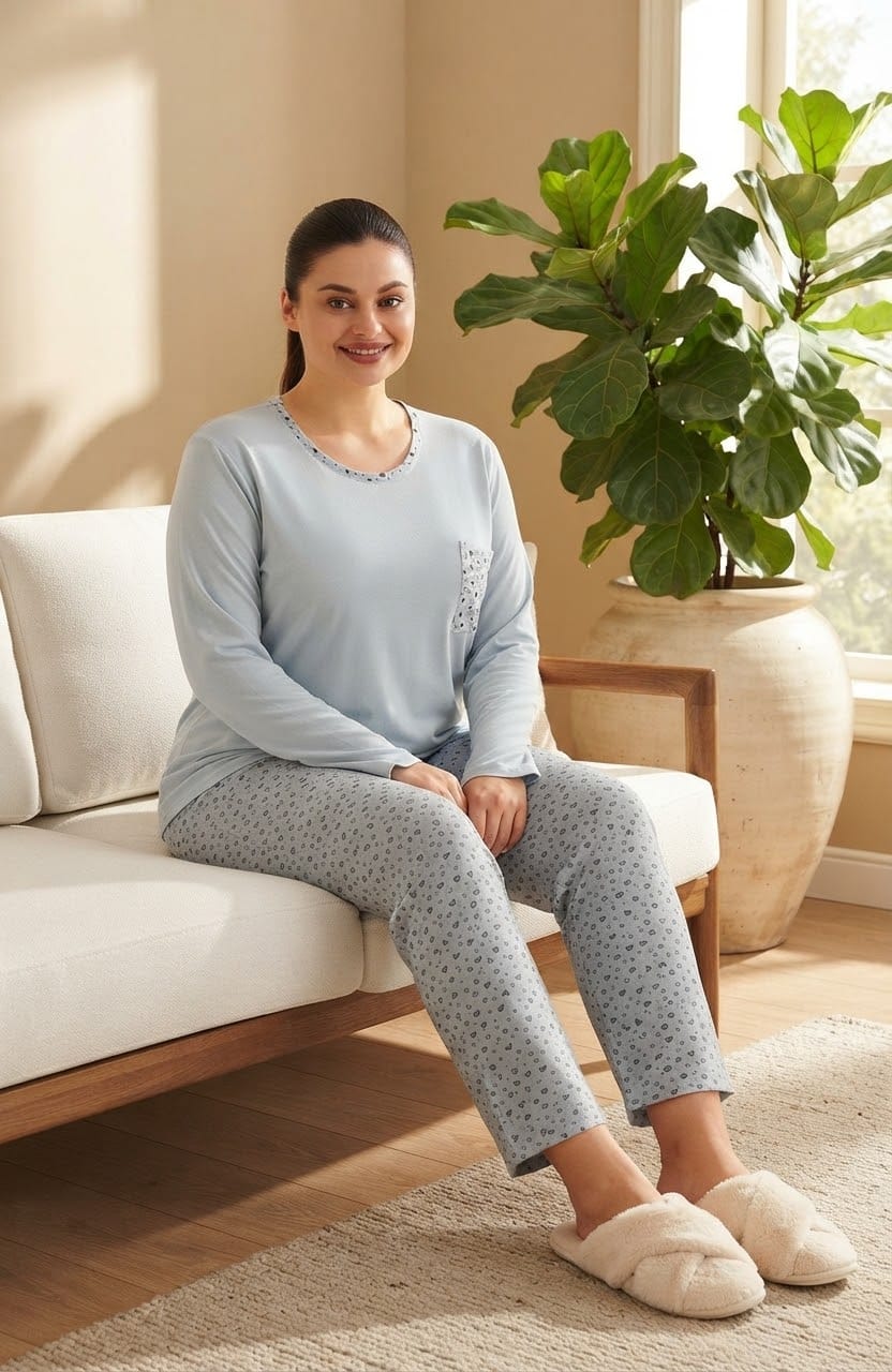 Miss Mavera Kadın Uzun Kollu Pijama Takımı - Görsel 2