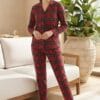 Miss Mavera Süet Ekose Kadın Pijama Takımı - Thumbnail Image 1