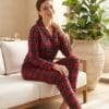 Miss Mavera Süet Ekose Kadın Pijama Takımı - Thumbnail Image 4