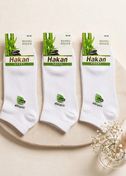 Hakan Erkek Bambu Dikişsiz Patik Çorap 