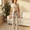 Milan Kumaş Desenli Rahat Kesim Pijama Altı - Thumbnail Image 5