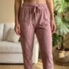 Velur (Kadife Dokulu) Jogger Pijama Altı - Thumbnail Image 4