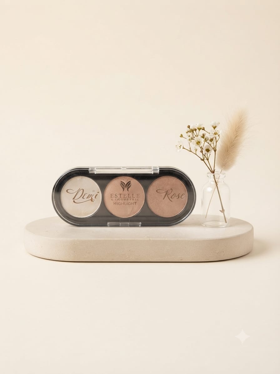 Estel'la Cosmetics 3'lü Highlighter Paleti - Görsel 2