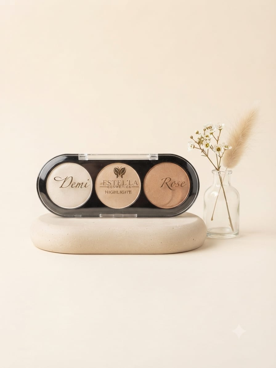 Estel'la Cosmetics 3'lü Highlighter Paleti - Görsel 4
