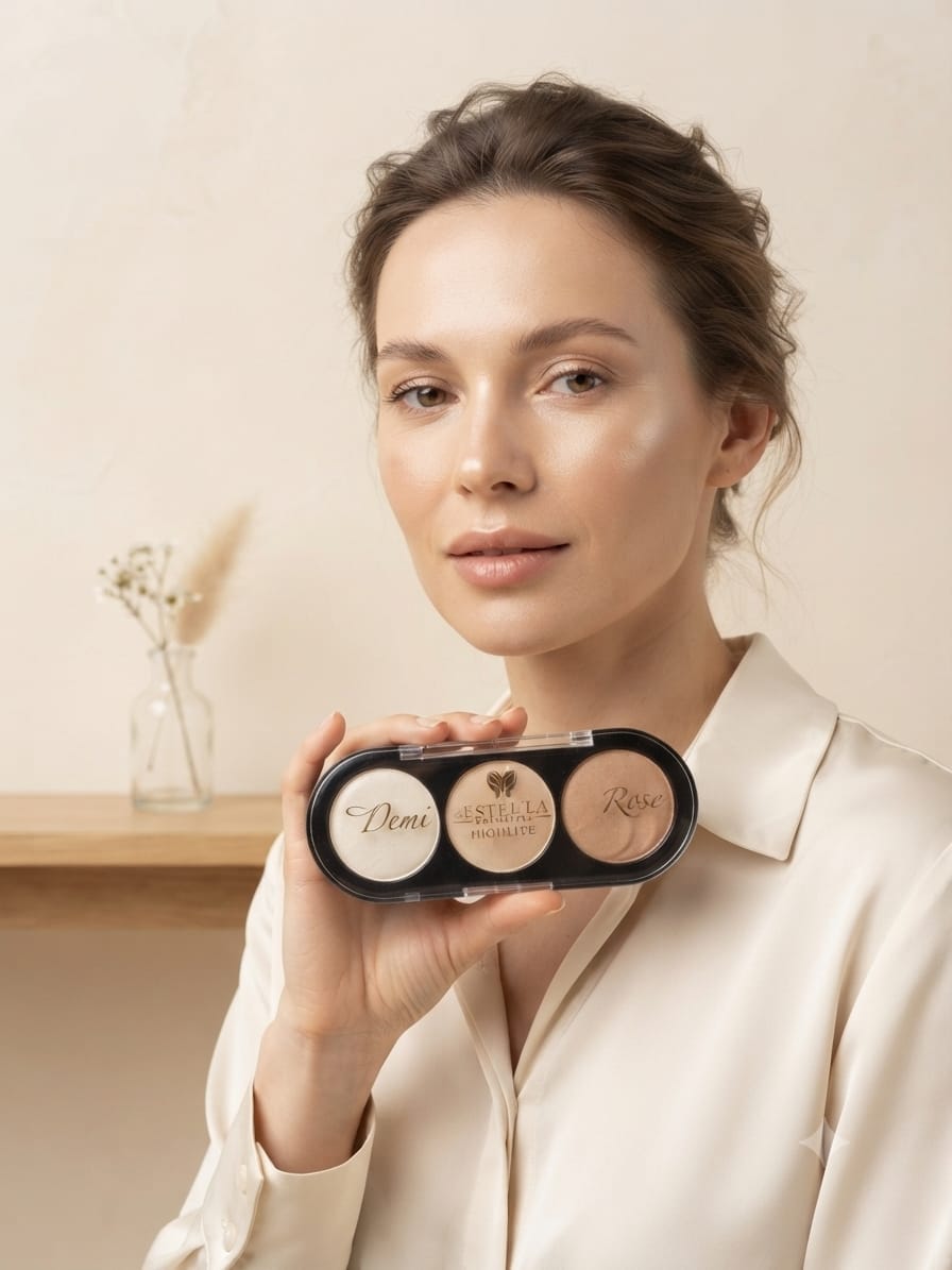 Estel'la Cosmetics 3'lü Highlighter Paleti - Görsel 5