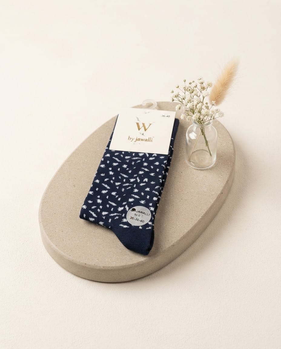 W by Jawalli 590 Leopar Desenli Pamuklu Soket Çorap - 590 - Görsel 5
