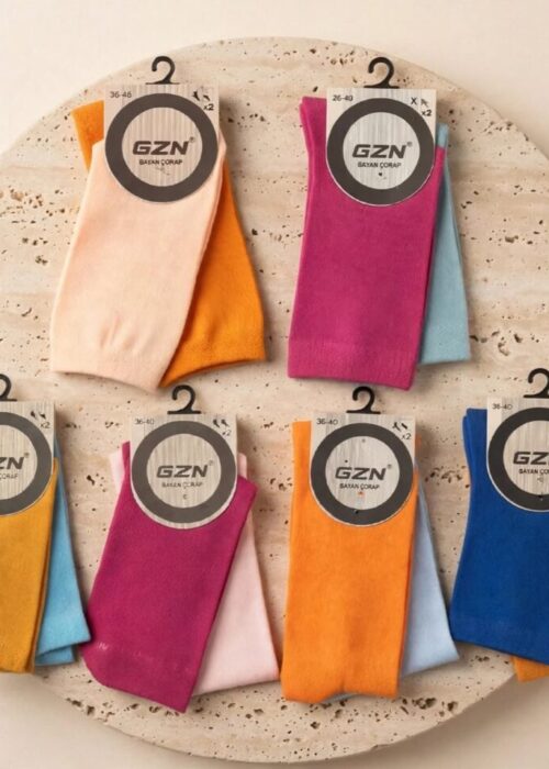 GZN Bayan Düz Çorap - İkili Paket (36-40)