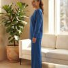JANES - DİKİŞ DETAYLI PREMIUM MODAL GÜNLÜK ŞIK İKİLİ TAKIM - Thumbnail Image 5