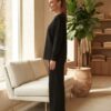 JANES - DİKİŞ DETAYLI PREMIUM MODAL GÜNLÜK ŞIK İKİLİ TAKIM - Thumbnail Image 4