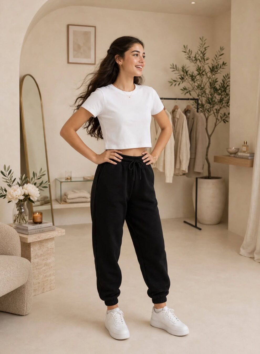 LİVİA Paçası Lastikli Jogger Eşofman Altı - İki İplik - Görsel 10