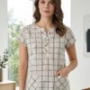 FREE ANGEL Kareli Düğmeli Pijama Takımı - Thumbnail Image 4