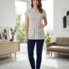 FREE ANGEL Kareli Düğmeli Pijama Takımı - Thumbnail Image 1